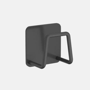 Imagem de Suporte de esponja adesivo para pia de cozinha, adequado para panos de limpeza resistentes a arranhões e panos de prato (preto)