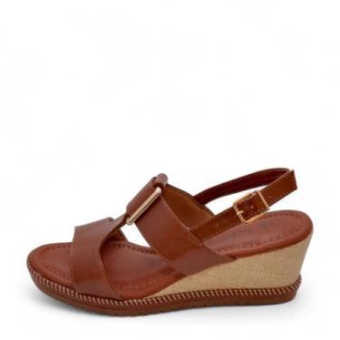 Imagem de Sandália Feminina Bebecê Anabela REF: T5838-182 NAPA EGEU, Pecan, 37