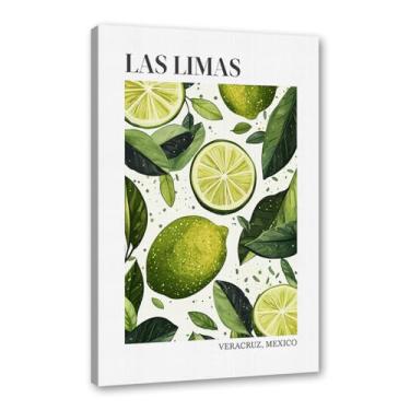 Imagem de Pôster colorido de limão, citrinos e laranjas, mercado de frutas, vintage, arte de parede, decoração de cozinha, pintura em tela para sala de jantar e quarto (SKU4,16 x 61 cm = (40 x 60 cm