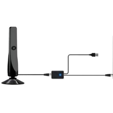 Imagem de Antena de TV HD portátil UltraPro, antena digital interna para canais 4K Ultra HD, VHF/UHF, base magnética, omnidirecional, pronta para TV Nextgen, para viagens, acampamento, trailer, recepção não