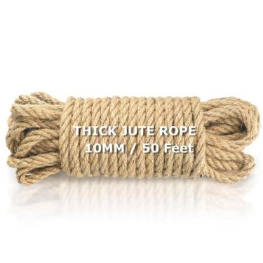 Imagem de Corda de juta Vanhench 10 mm x 15 m Heavy Duty Crafts Garden