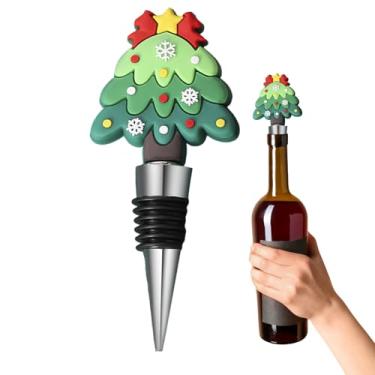 Imagem de Rolhas de garrafas de vinho para garrafas de vidro, tampas de de vinho de Natal - Stoppe de de cerveja reutilizável de elementos clássicos de Natal | Rolha de garrafa de cerveja de veda