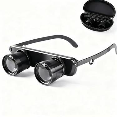Imagem de Combo óptico portátil 3 em 1: binóculos, lupa e óculos - ajustável para atividades ao ar livre