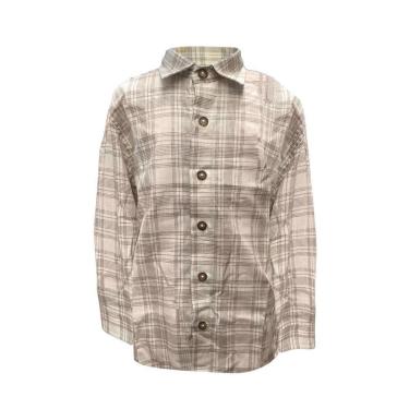 Imagem de Camisa Ogochi Infantil Xadrez Bege 2/8-Masculino