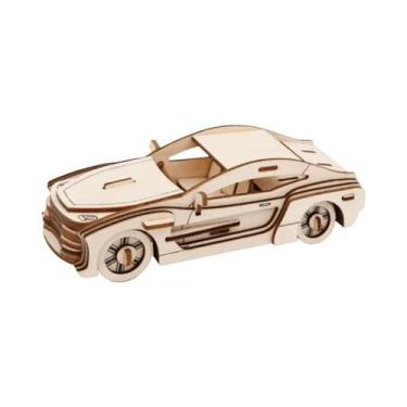 Imagem de Quebra-Cabeça 3D De Madeira DIY Para Crianças, Modelo De Carro Feito À