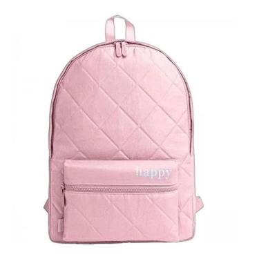 Imagem de Mochila Escolar Infantil Happy Rosa - Tilibra