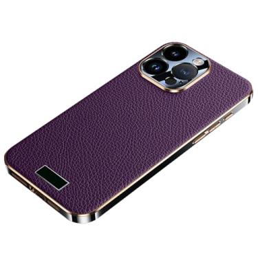 Imagem de Capa de couro genuíno para iPhone 16/16 plus/16 pro/16 pro max, capa macia à prova de choque, cobertura total, proteção de lente fina, capa luxuosa