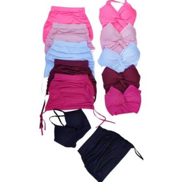 Imagem de Conjunto Cropped  Femenino + Saia - GRINGAS MODEL HGE, Rosa, Chiclete,