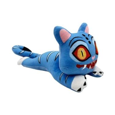 Imagem de Boneco De Pelúcia Anime Kpop Tigre Roxo Com Chapéu Preto 3 Olhos Brinq