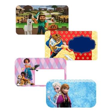 Imagem de Kit 50 Etiquetas Escolares Material Escolar Voltas Ás Aulas + Toalhinha Personalizada + 20 Termocolantes para Roupas, Temas Variados