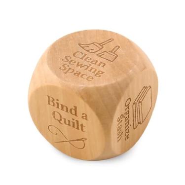 Imagem de Stitch Roll Quilters Decision Dice Sewing Quilting Dies Gifts for Sewists Craft Lovers Enthusiasts Crafters Dice Sewing Games for Adult Quilter Tools for Women Novelty Funny Wooden Quilting Dices Task
