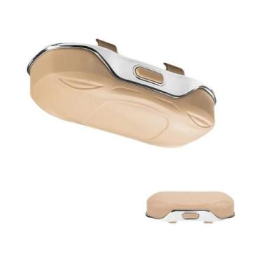 Imagem de Suporte Para Óculos De Sol De Carro Portátil Em ABS Anti-Risco, Estojo