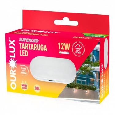 Imagem de Luminária Ourolux Tartaruga Led Oval 12W Ip65 6500K - Luz Br