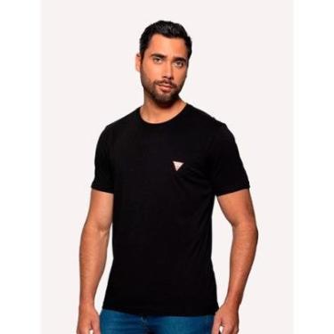 Imagem de Camiseta Guess Masculina Original Small Triangle Preta-Masculino
