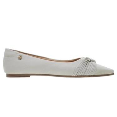 Imagem de Sapatilha Bico Fino Feminina Santinelli 1600004 Offwhite-Feminino