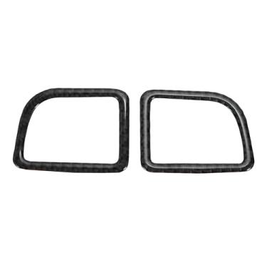 Imagem de VekAuto Moldura de cobertura de ventilação de saída de ar condicionado para Toyota Supra GR A90 A91 MK5 19-23 painel de instrumentos (dianteiro esquerdo frontal direito) fibra de carbono preto 2 peças
