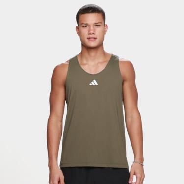 Imagem de Regata Adidas Treino Básica Masculina, Verde, GG