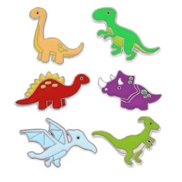 Imagem de Conjunto de alfinetes de broche em liga colorida de desenhos animados 