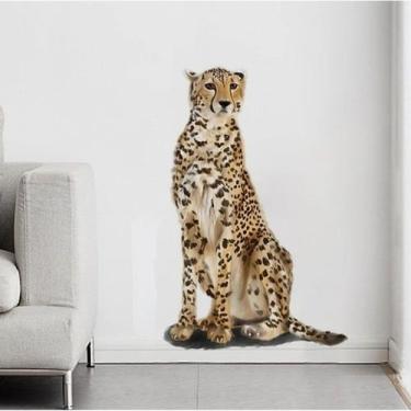 Imagem de Adesivo de parede Realistic Cheetah PVC autoadesivo 30x60cm - yiweisai