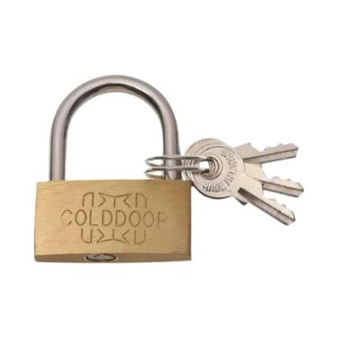 Imagem de Cadeado De Cobre Para Bagagem, Cadeado De Latão Com 3 Chaves, Ferramen