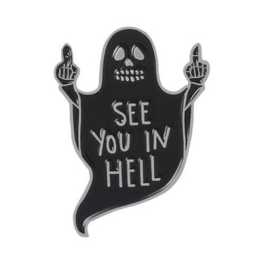 Imagem de Alfinetes de broche Funny Ghost Blouse Lapel Pin Badge Alloy 5g - yiwe
