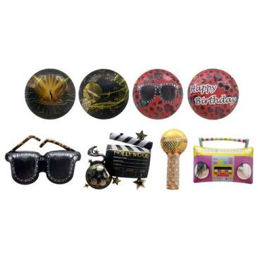 Imagem de Conjunto de balões metalizados para festas, 8 unidades  Tema de festa 