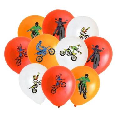 Imagem de Kit de balões temáticos para motocicletas, 18 unidades  Motocross Desi