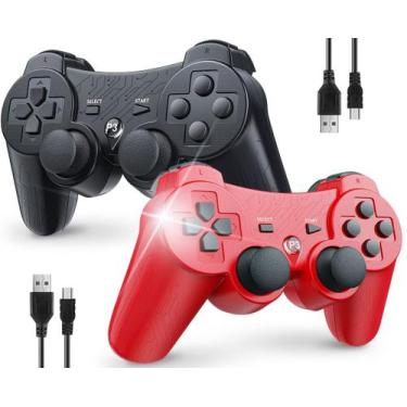 Imagem de Controlador Inalámbrico OKHAHA Paquete de 2 para PS3 Playstation 3