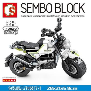 Imagem de Blocos de construção: modelo de locomotiva de motocicleta Harley Toy -