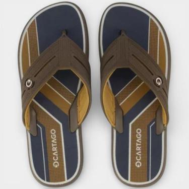 Imagem de Chinelo Cartago Palermo II Masculino - Marrom - 39, 39