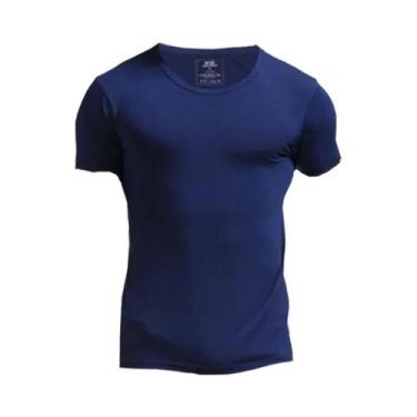 Imagem de Camiseta Masculina Slim Fit Modal De Verão Com Manga Curta E Gola Redo