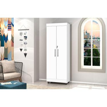Imagem de Armário Multiuso 2 Portas com Chaves Texas J&A Móveis Branco