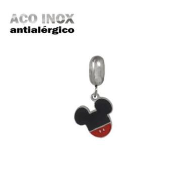 Imagem de Pingente Mickey em Aço Inox Antialérgico Pulseiras Berloque - Pulseira