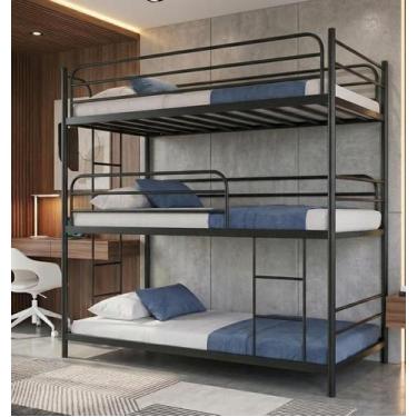 Imagem de Treliche de Solteiro em Ferro Jack - Camas & Beliches, preto