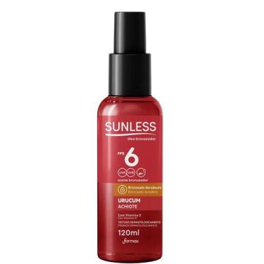 Imagem de Óleo Bronzeador Urucum Fps6 Sunless 120ml - FARMAX