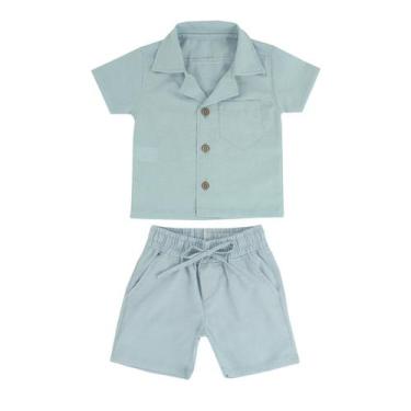 Imagem de Conjunto masculino gola sport 460 anda ja, 3, Azul bebê