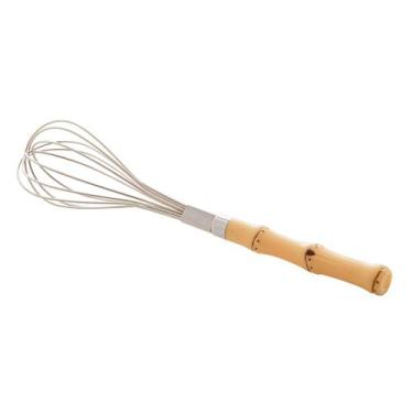 Imagem de Batedor de Ovos Inox Design Bambu Natural 23,5cm Lyor