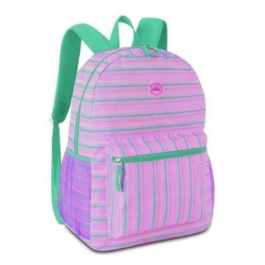 Imagem de Mochila Escolar Feminina Juvenil Bolsa Mala Reforçada Moda Casual Resi