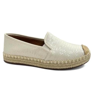 Imagem de Sapatilha Valentina Espadrille Bordada 392387 Off White, 36, Off white