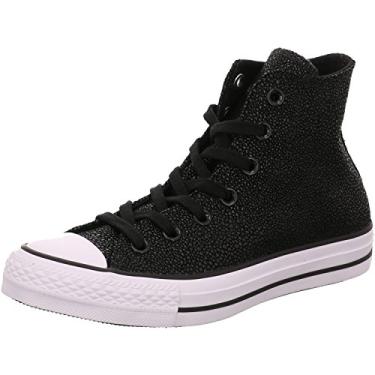 Imagem de Converse Tênis feminino Chuck Taylor All Star Lift plataforma cano alto, Preto/branco/branco, 37