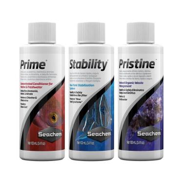 Imagem de Kit Seachem Prime, Stability, Pristine 100ml