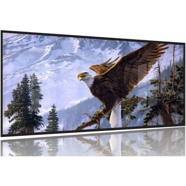 Imagem de Quadro decorativo Águia - Artístico - Paisagem -130x60 Moldura Preta 2x2