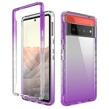Imagem de For Google Pixel 6 Pro High Transparency Two-color Gradient PC + TPU Phone Protective Case