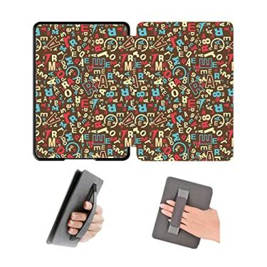 Imagem de Capa de 15 cm com alça de mão para Kindle Paperwhite 5º 6º 7º antes de 2018, modelo EY21 e DP75SDI, capa à prova d'água com hibernação automática