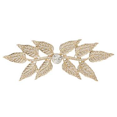 Imagem de Darice David Tutera Broche de casamento com medalha de metal dourada com strass