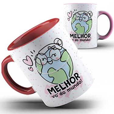 Imagem de Caneca vermelha Melhor vó do mundo vovó