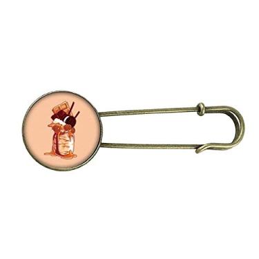 Imagem de Biscuits Garrafa de Chocolate Sorvete Retro Metal Broche Broche Clipe Joias