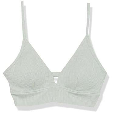 Imagem de Hanes Triângulo feminino Eco Luxe Long Line Dhy204, Waffle Celadon macio, Medium D-DD
