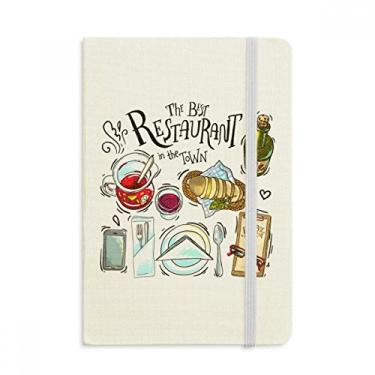 Imagem de O melhor restaurante da cidade Wins Notebook oficial de tecido rígido diário clássico