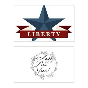 Imagem de Pentagrama Liberdade Slogan America Country City Ano Novo Festival Cartão de felicitações Bless Message Present